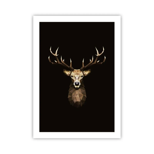 Affisch - Kubistisk hjort - 50x70 cm