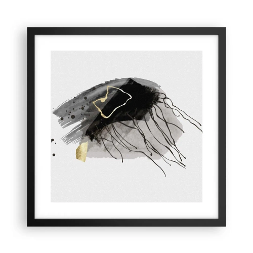 Affisch i svart ram - I svart och guld - 40x40 cm