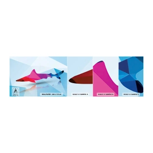 Fototapet Prov Standard Eco - Haj i kristallrummet - Djur, Haj, Geometrisk figur - 100x30 cm
