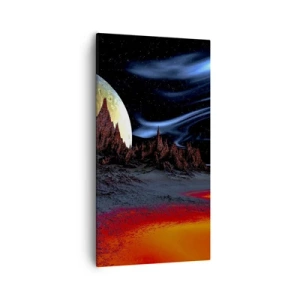 Canvastavla - Bild på duk - Okänd värld - 55x100 cm