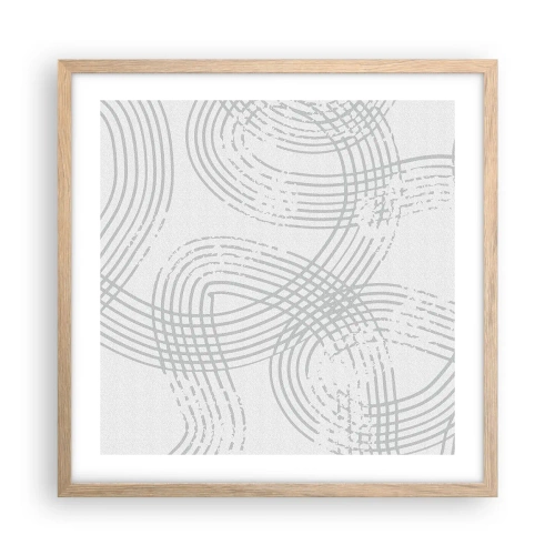 Affisch i ram av ljusek - Det finns ingen rak väg - 50x50 cm
