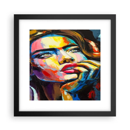 Affisch i svart ram - Drömmar seglar i himlen som fåglar - 30x30 cm