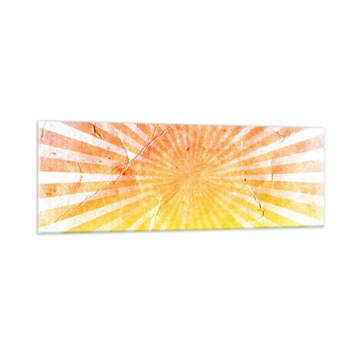 Glastavla - Bild på glas - Solupp- och nedgångar - 90x30 cm