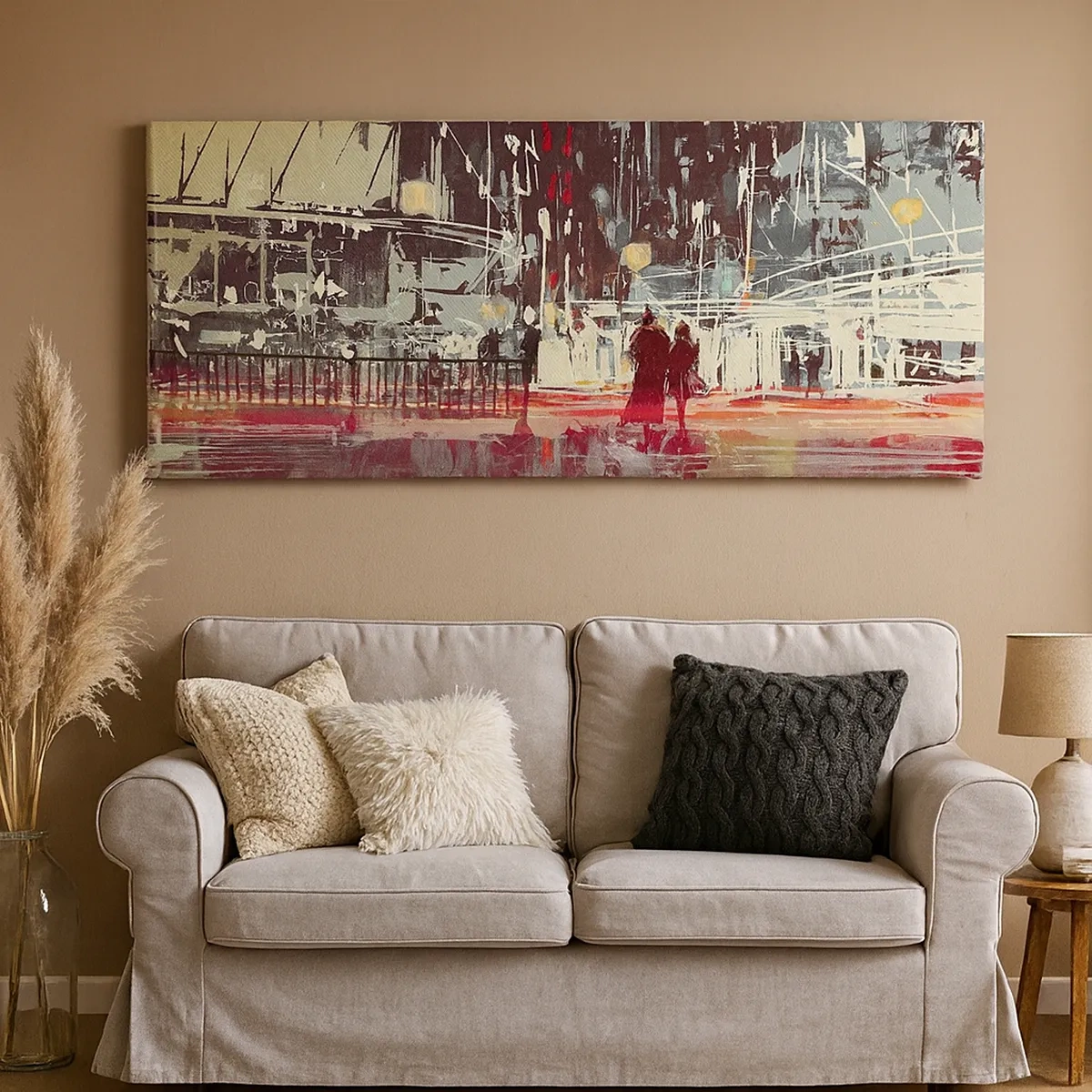 Canvastavla - Bild på duk - Storstads passage - 30x30 cm