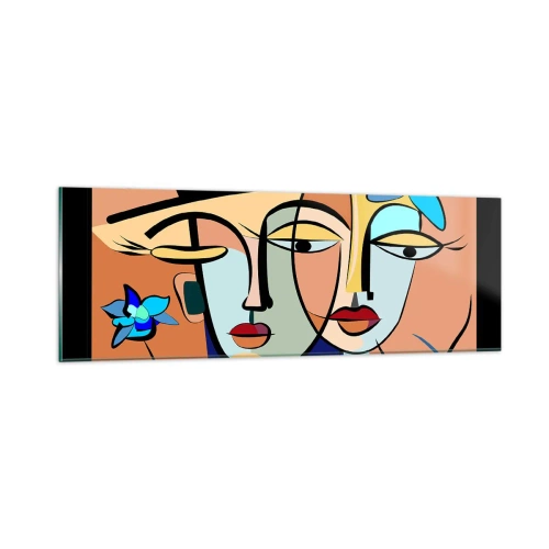 Glastavla - Bild på glas - Picassos randez vous - 90x30 cm