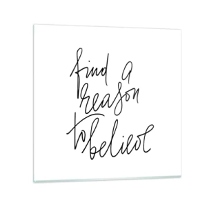 Glastavla - Bild på glas - Det är möjligt - 30x30 cm