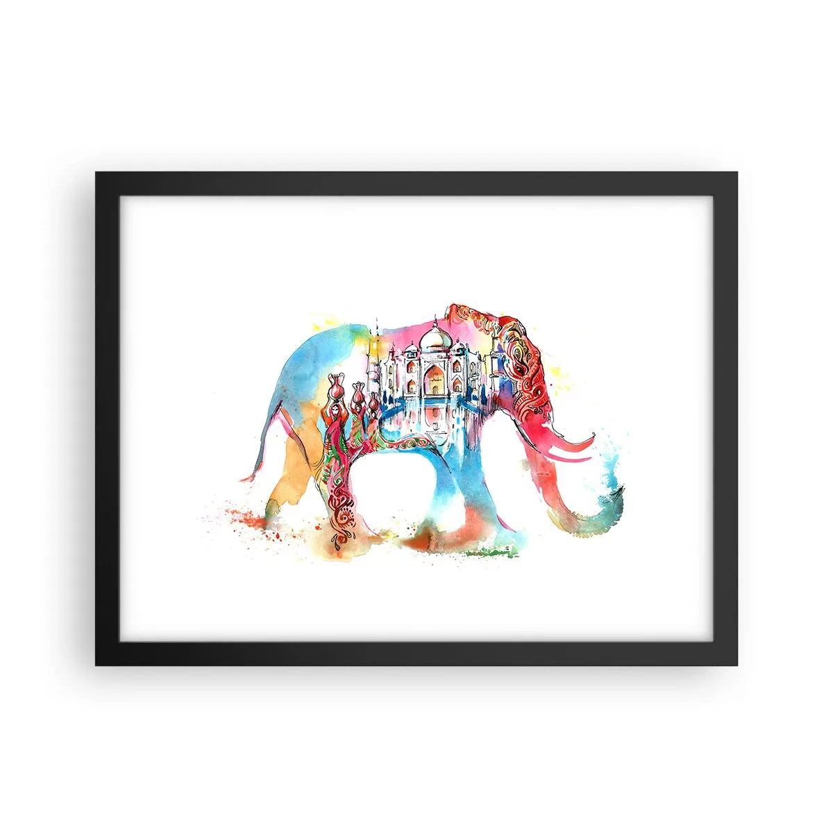 Affisch i svart ram - Indien - kärlekens aura - 40x30 cm