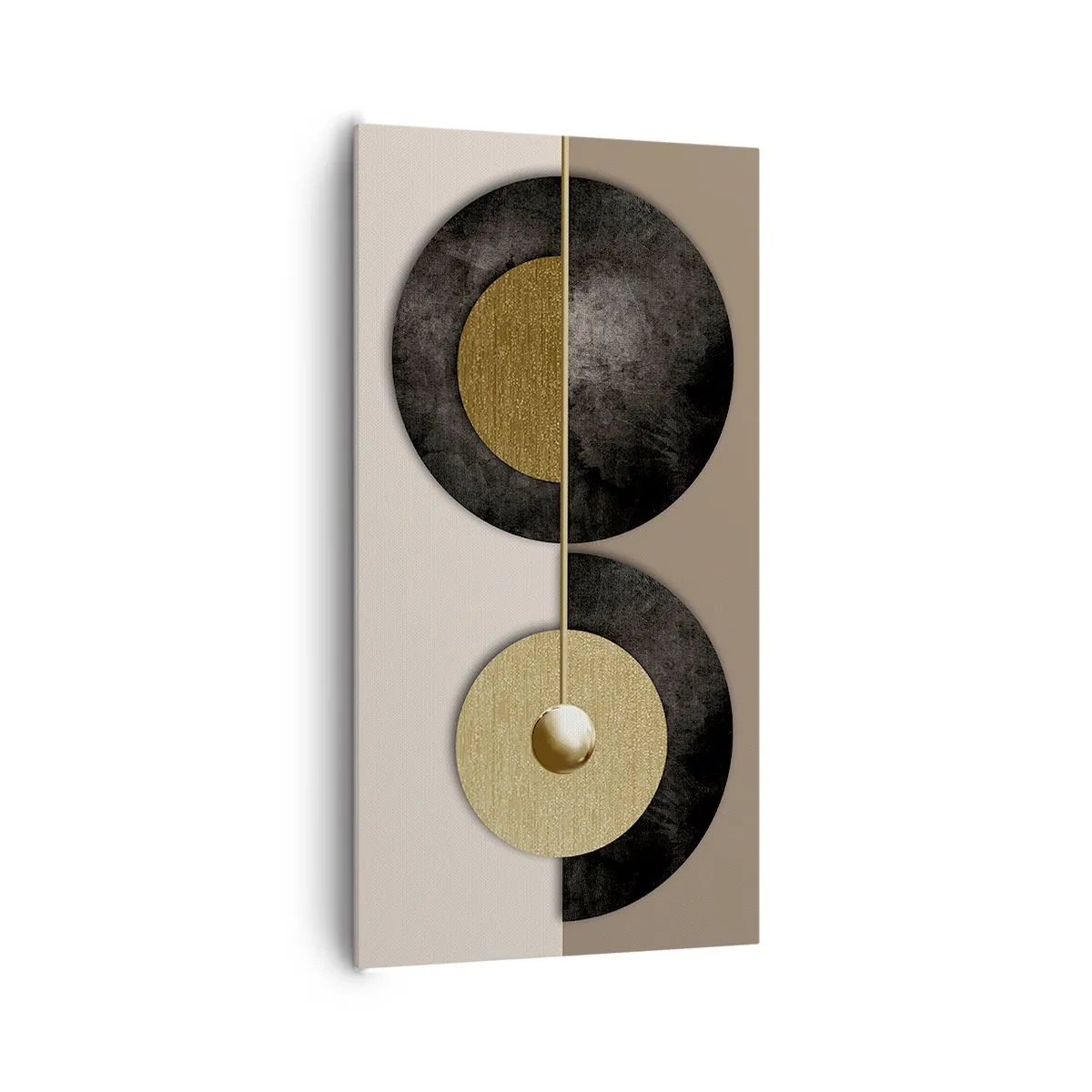 Canvastavla - Bild på duk - Variationer runt en cirkel - 65x120 cm