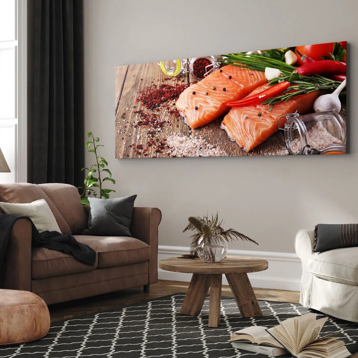 Canvastavla - Bild på duk - Norskt äventyr i köket - 100x40 cm
