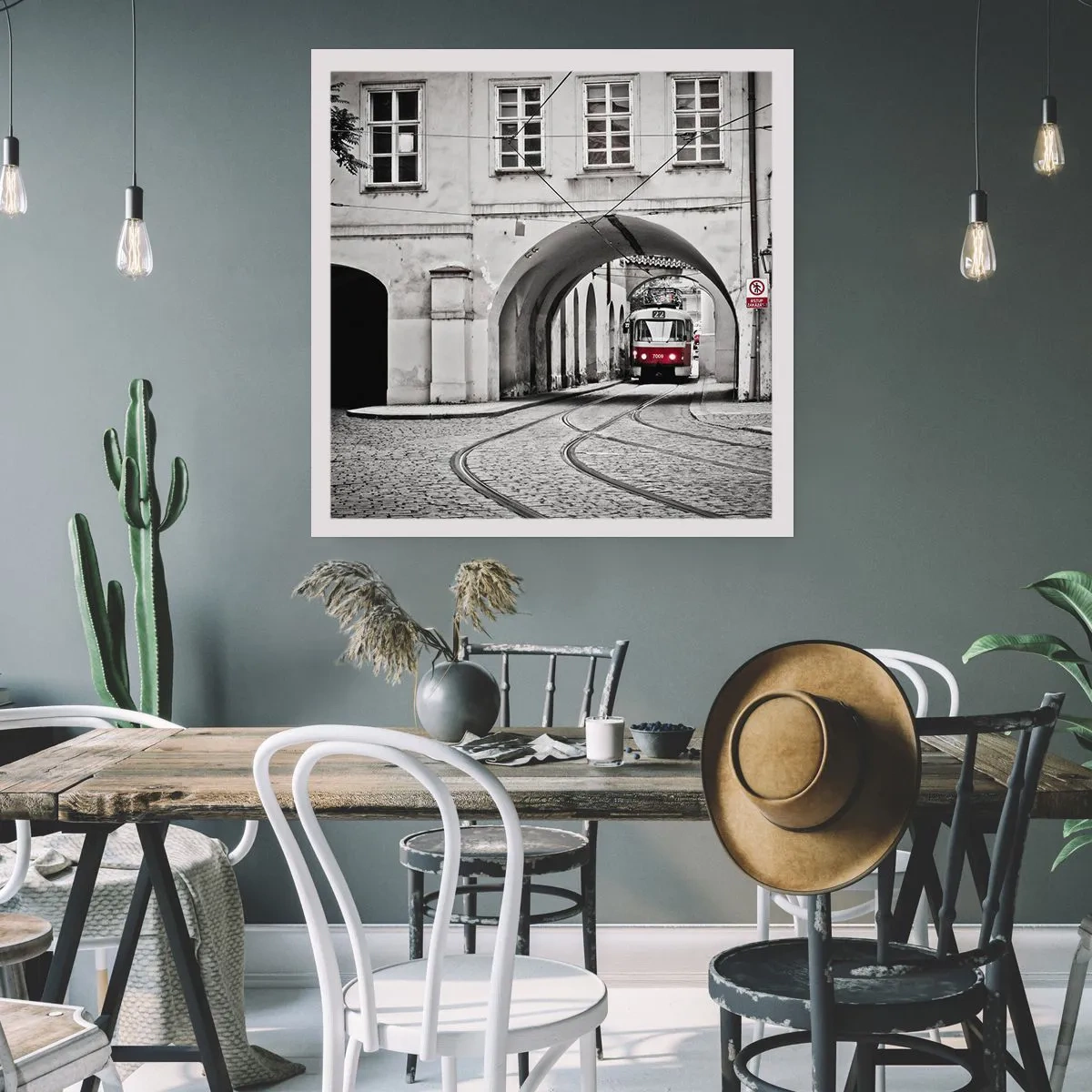 Affisch - Genom stadens labyrint - 60x60 cm