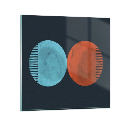 Glastavla - Bild på glas - Endast geometri? - 30x30 cm