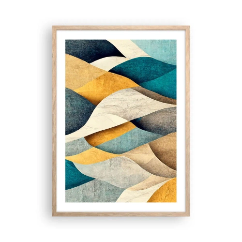 Affisch i ram av ljusek - Rytm och vågrörelse - 50x70 cm