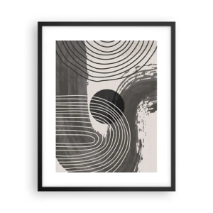 Affisch i svart ram - Ovalen vinner - 40x50 cm