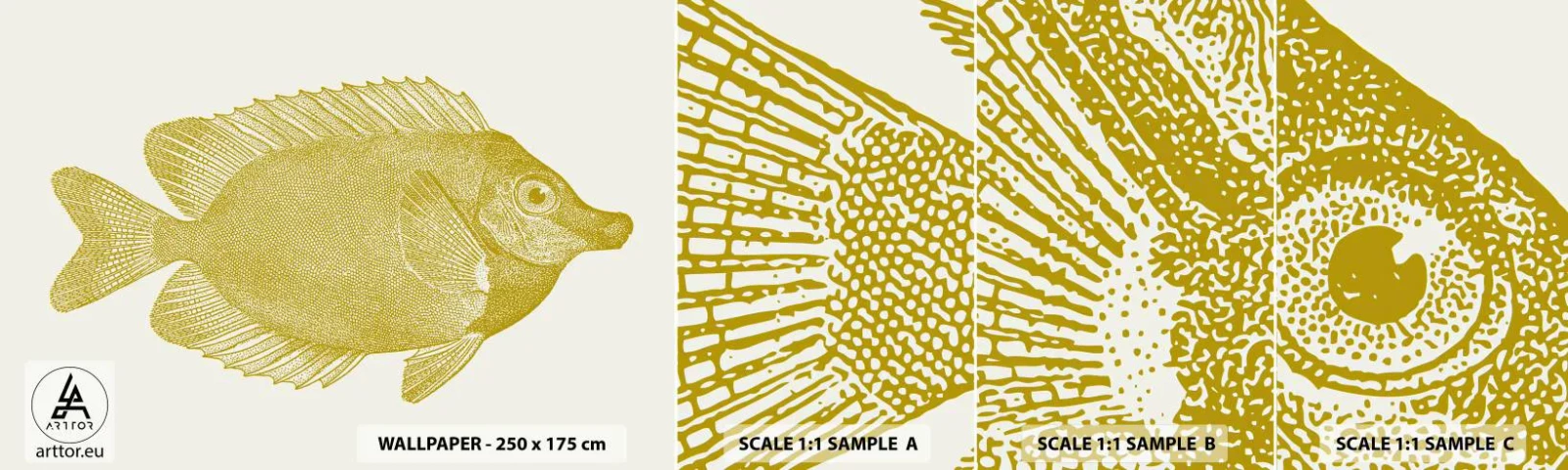 Fototapet Prov Standard Eco - Fisk och det är allt - Fisk, Seaside, Djur - 100x30 cm