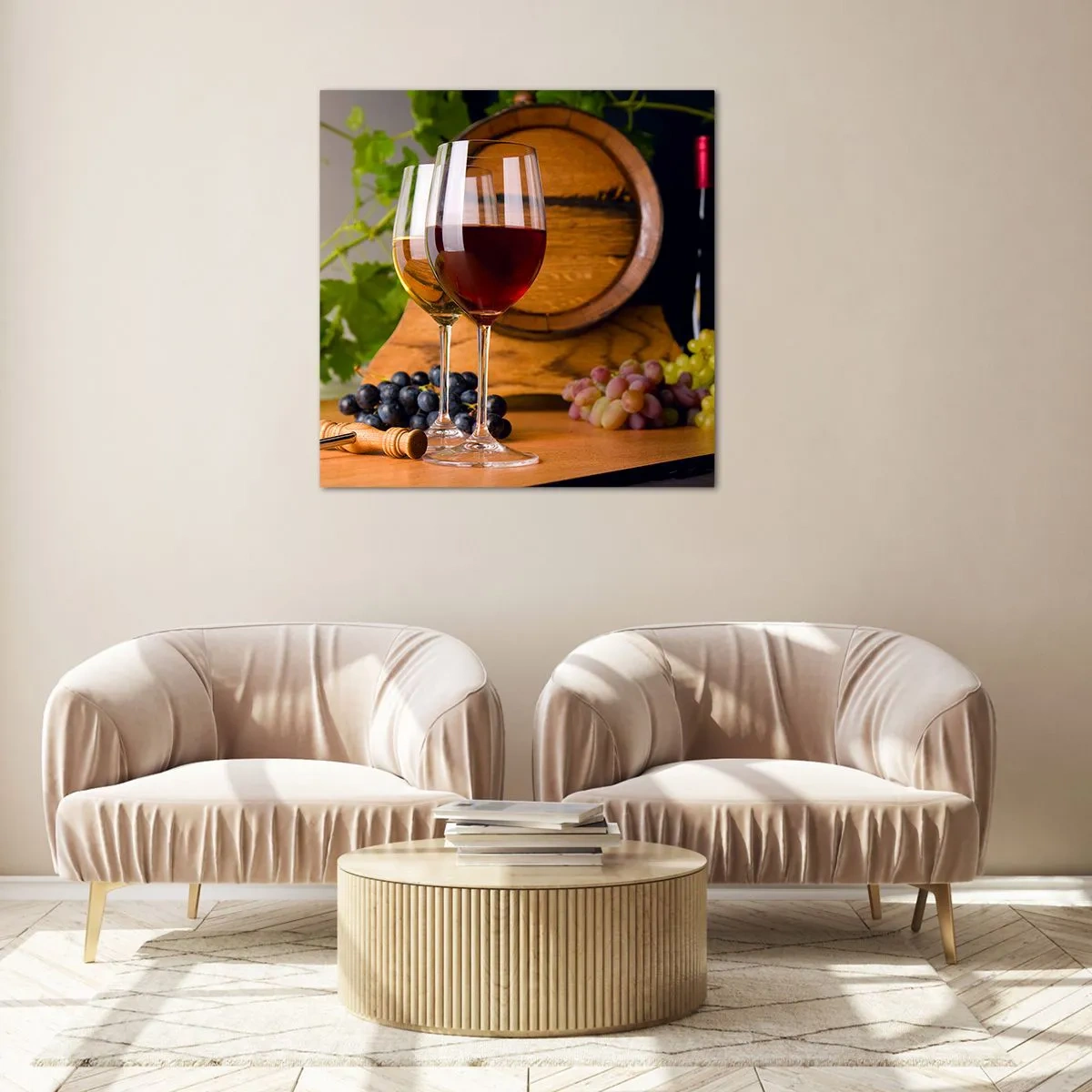 Glastavla - Bild på glas - Som hos gamla mästare - 70x70 cm