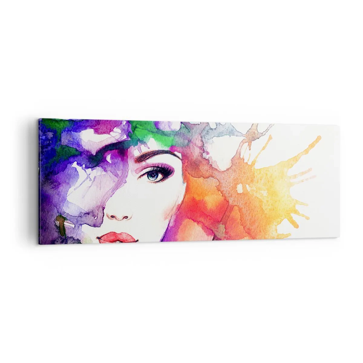 Canvastavla - Bild på duk - Med huvudet i himlen - 140x50 cm