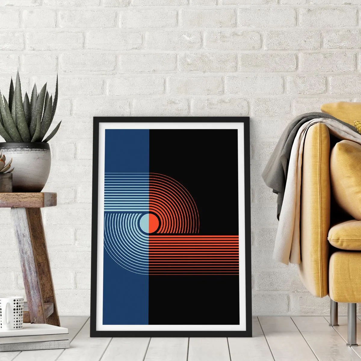Affisch i svart ram - I en geometrisk kläm - 40x50 cm