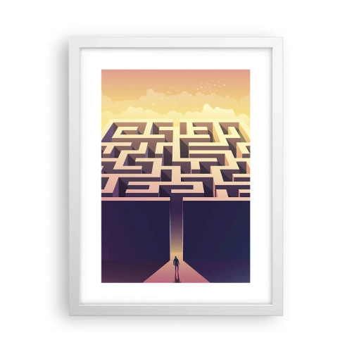 Affisch i vit ram - Dags för beslut - 30x40 cm