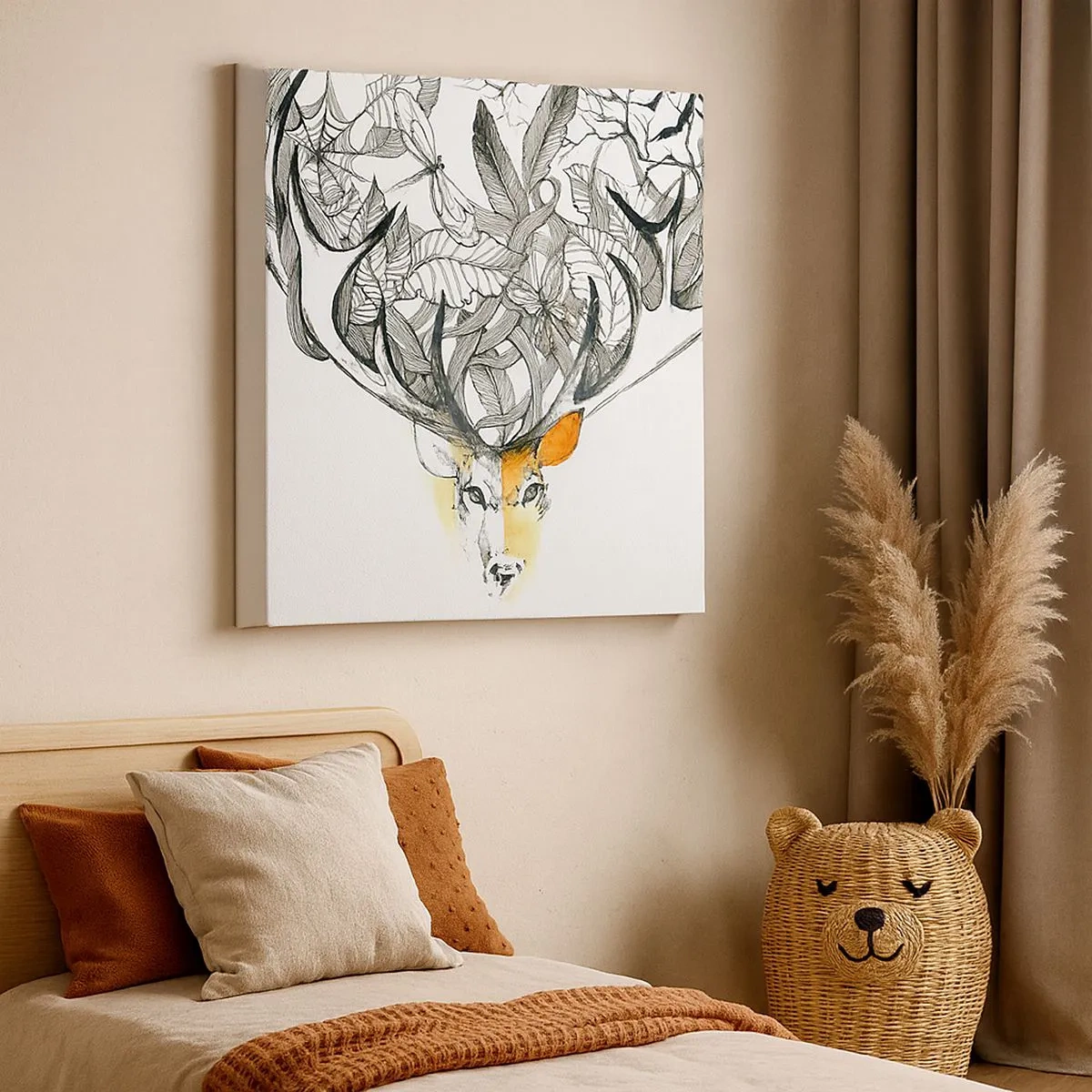 Canvastavla - Bild på duk - Ymnighetshorn - 30x30 cm