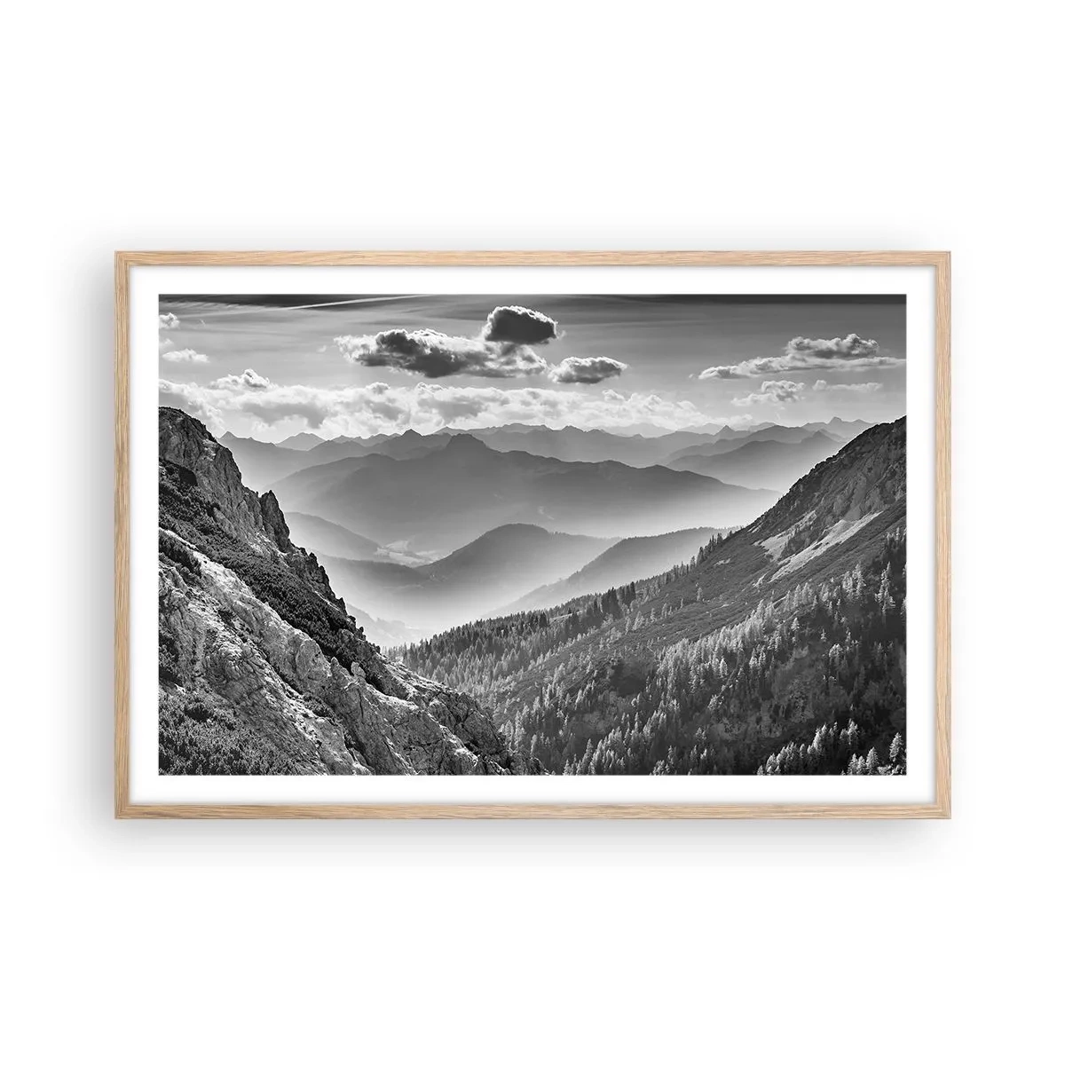 Affisch i ram av ljusek - Ända fram till horisonten - 91x61 cm