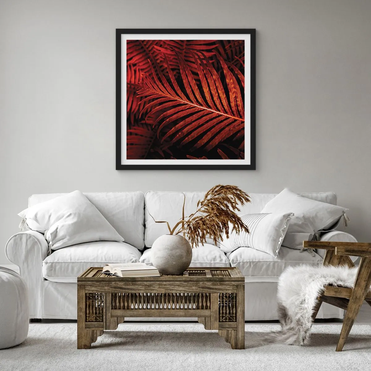 Affisch i svart ram - Livets glöd - 60x60 cm