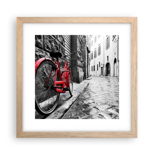 Affisch i ram av ljusek - Den riktiga skönheten åldras inte - 30x30 cm