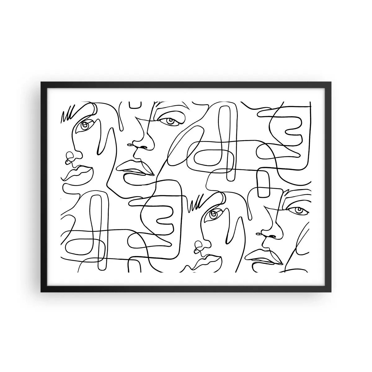 Affisch i svart ram - I trassliga känslor - 70x50 cm