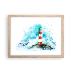 Affisch i ram av ljusek - Elementens enhet - 40x30 cm