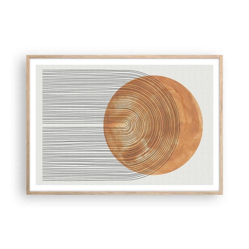 Affisch i ram av ljusek - En solig komposition - 100x70 cm