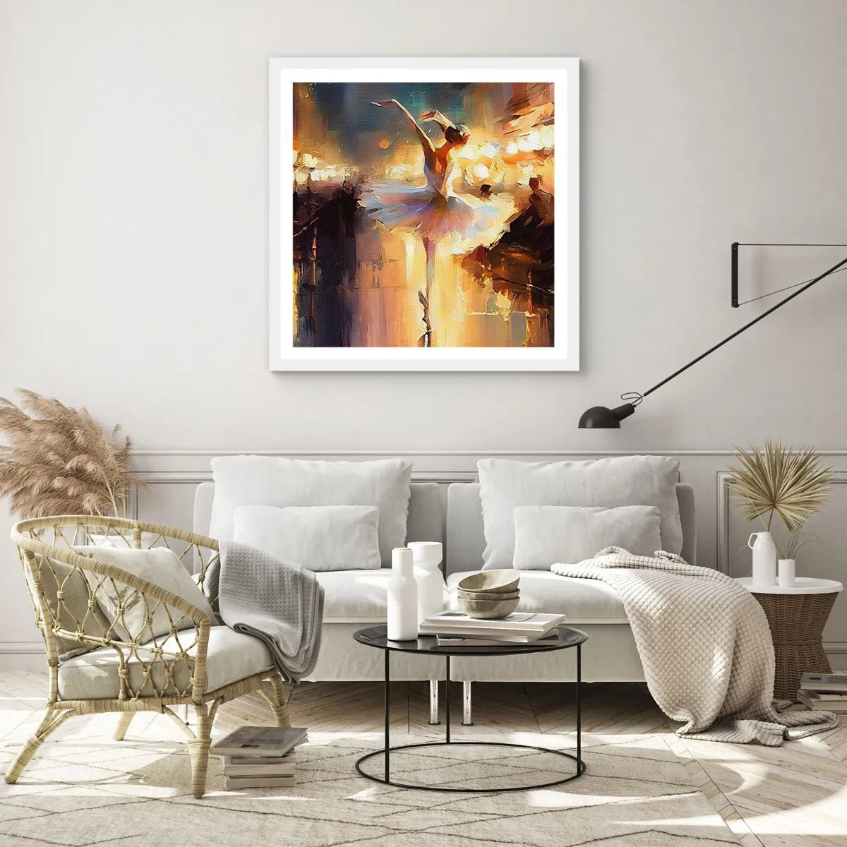 Affisch i vit ram - Ett mirakel på gatan - 40x40 cm