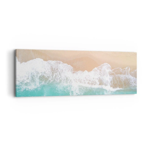 Canvastavla - Bild på duk - Smekande beröring - 90x30 cm