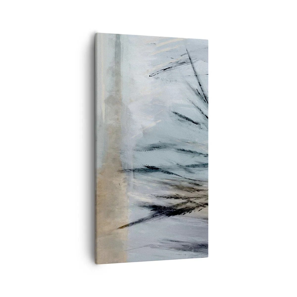Canvastavla - Bild på duk - Vinterfält - 55x100 cm