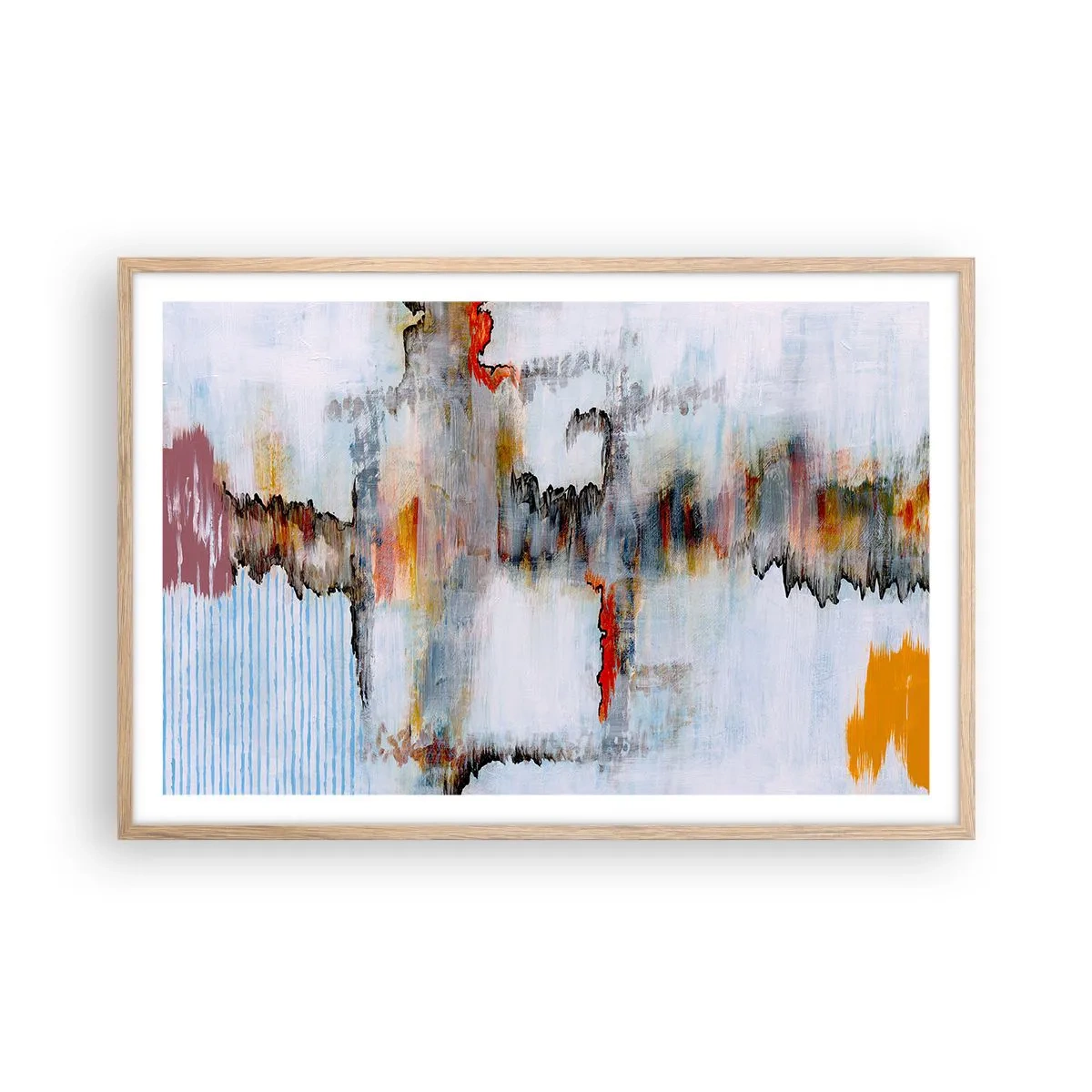 Affisch i ram av ljusek - Med pinne på vatten - 91x61 cm