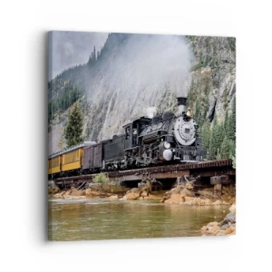 Canvastavla - Bild på duk - Vart ska du? Vart? - 30x30 cm