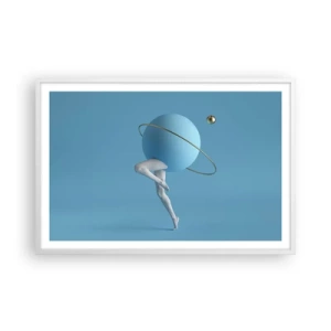 Affisch i vit ram - Och planeterna blir galna - 91x61 cm