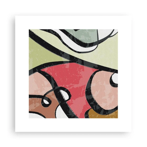 Affisch - Pirouetter bland färger - 30x30 cm
