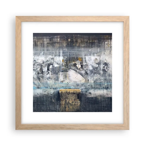 Affisch i ram av ljusek - På is och klumpar - 30x30 cm