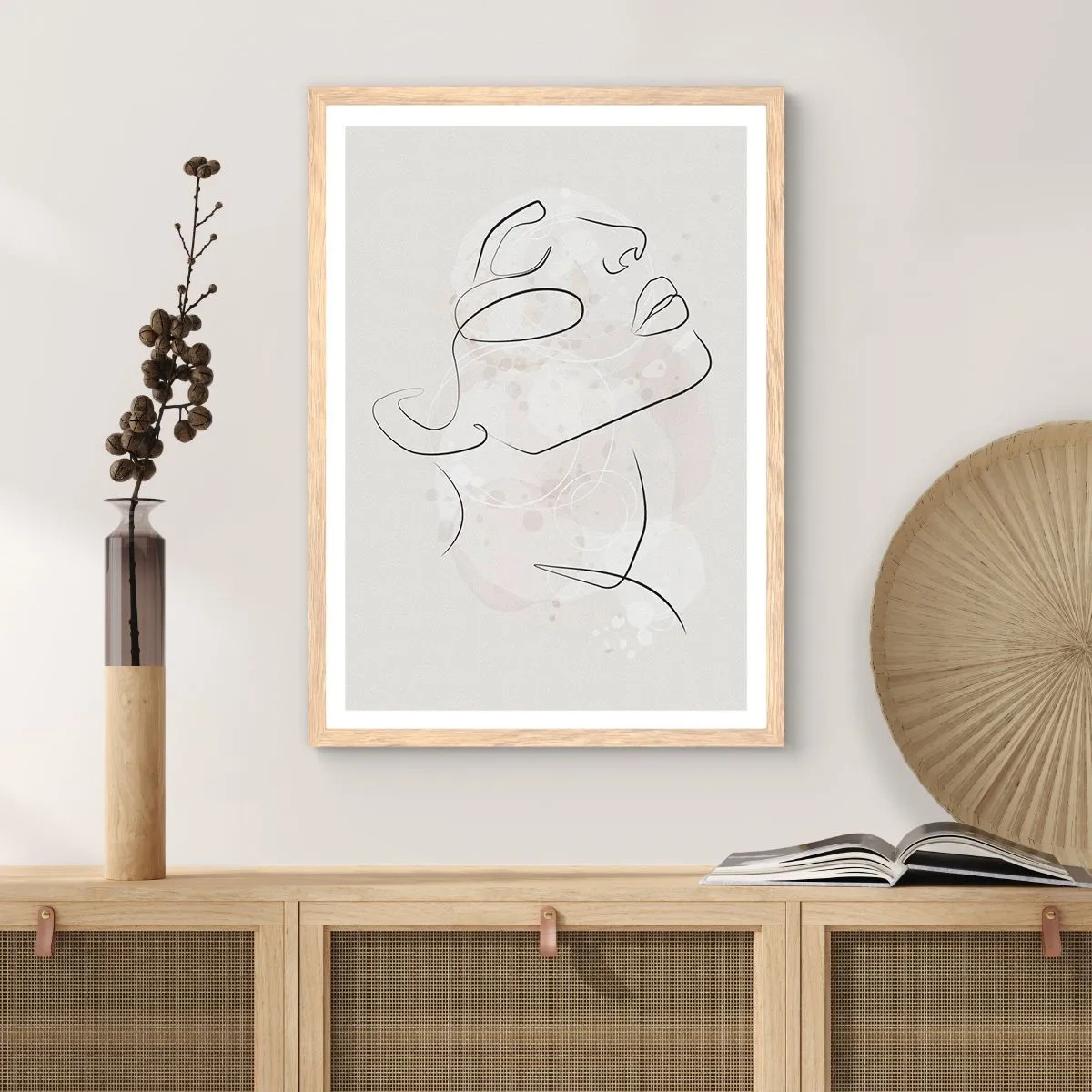 Affisch i ram av ljusek - Drömmens kontur - 50x70 cm