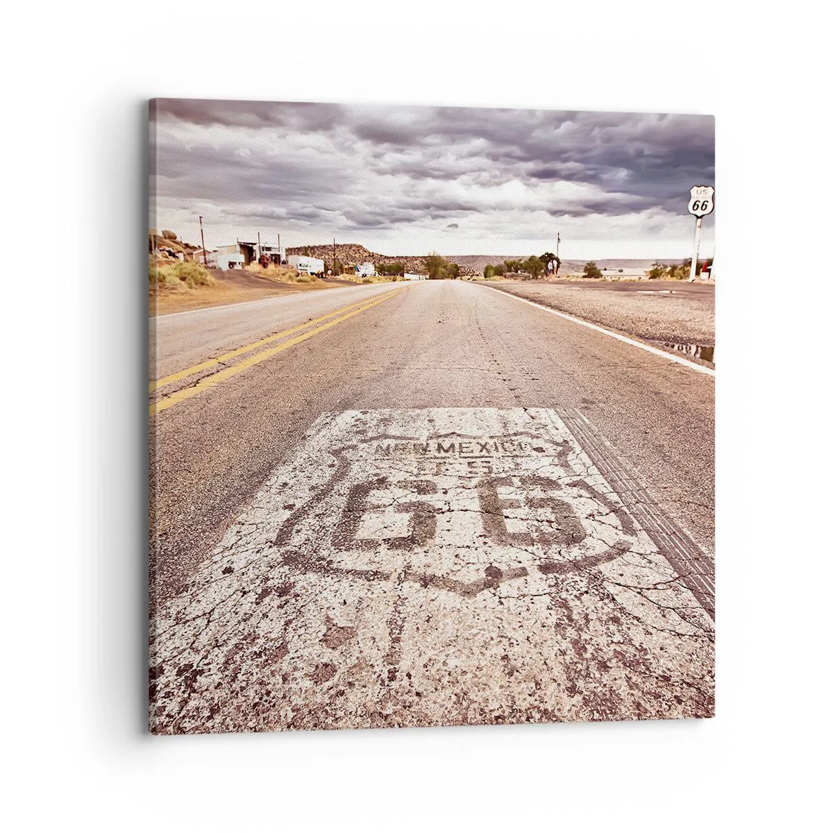 Canvastavla - Bild på duk - Mother Road - amerikanska legenden - 70x70 cm