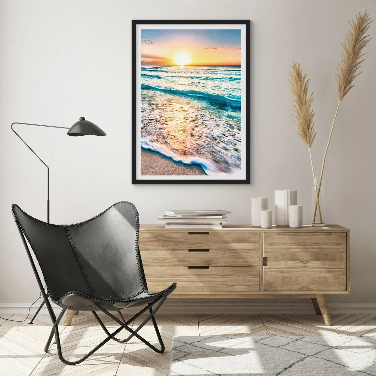 Affisch i svart ram - Vy värd besväret - 40x50 cm