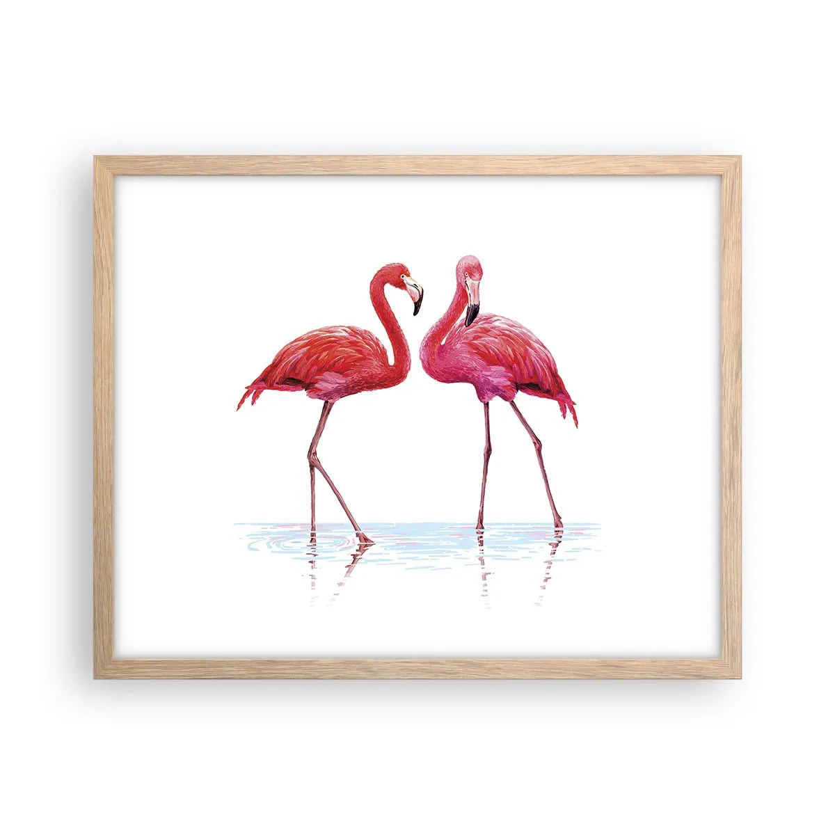 Affisch i ram av ljusek - Rosa rendez-vous - 50x40 cm