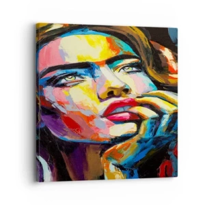 Canvastavla - Bild på duk - Drömmar seglar i himlen som fåglar - 30x30 cm