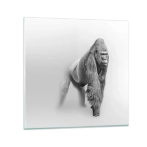 Glastavla - Bild på glas - Övertygad om sin styrka - 30x30 cm