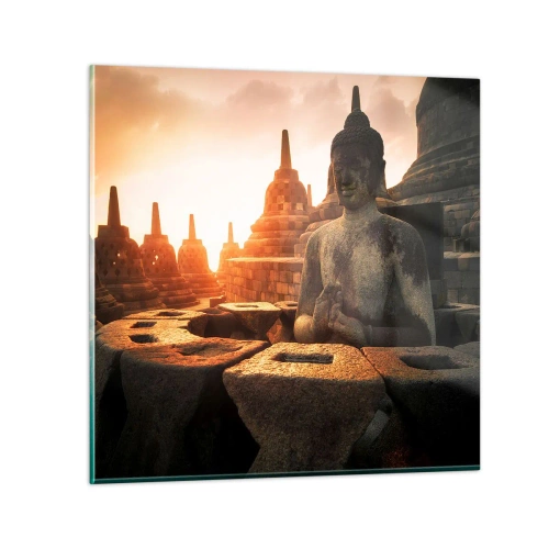 Glastavla - Bild på glas - Stora visdomens väder - 60x60 cm