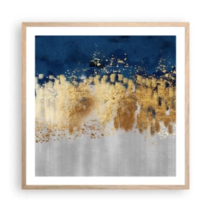 Affisch i ram av ljusek - Modern komposition med blixt - 60x60 cm