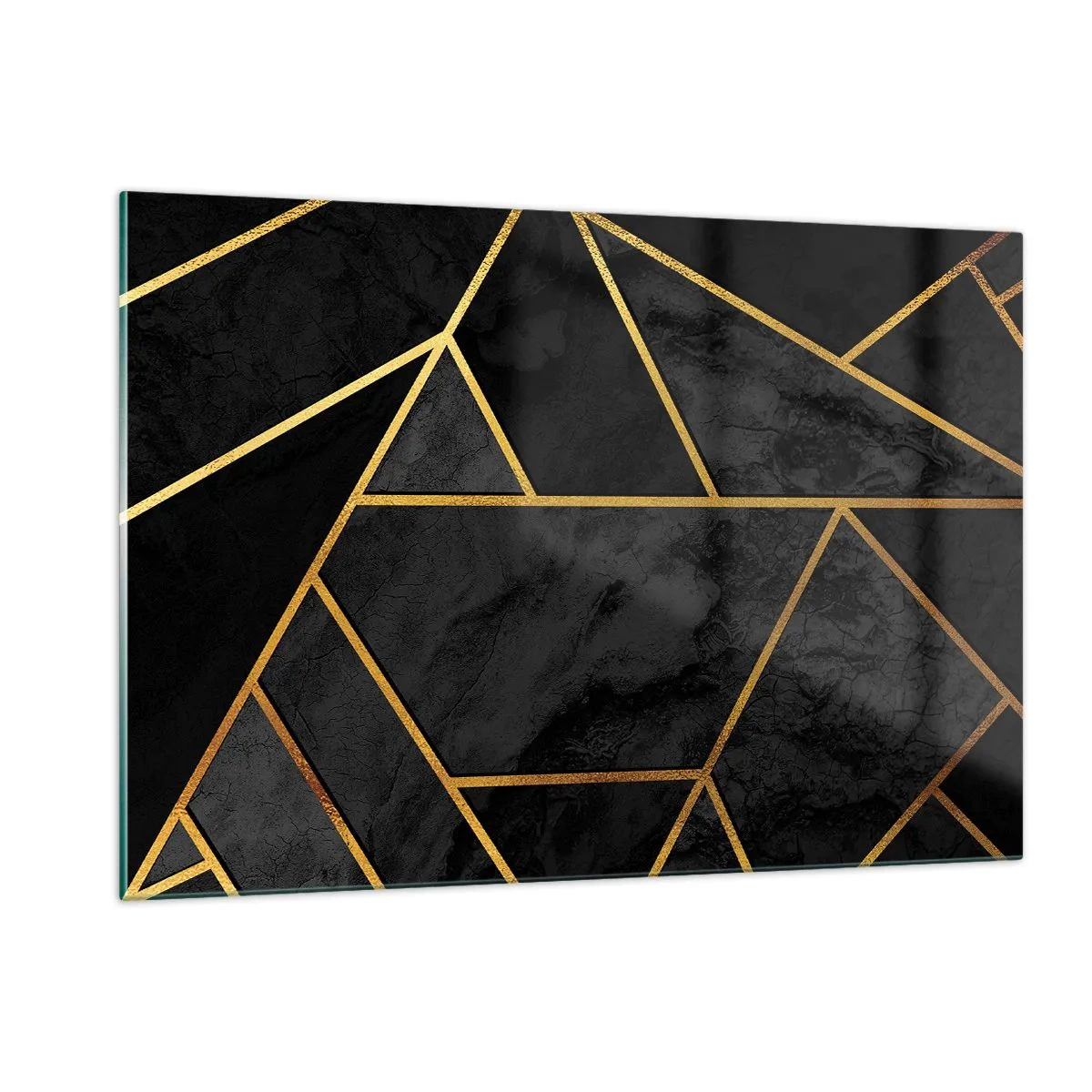 Glastavla - Bild på glas - Mörker och sken - 120x80 cm