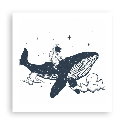 Affisch - Rymdäventyr - 50x50 cm