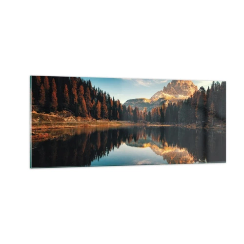 Glastavla - Bild på glas - Dubbelt landskap - 100x40 cm
