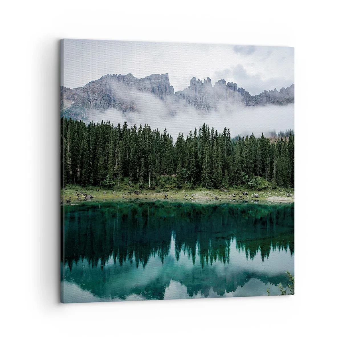 Canvastavla - Bild på duk - Tyst, tyst, väck inte sovande vatten... - 50x50 cm