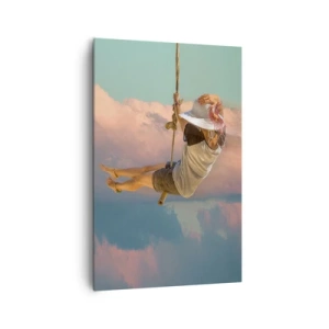 Canvastavla - Bild på duk - Lek i molnen - 80x120 cm